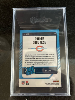 2024 Donruss #309 Rome Odunze Optic Preview Red Pandora Prizm back