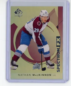 2024-25 SP Authentic Nathan MacKinnon Spectrum FX Gold 4/50 #S-32 front