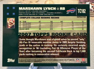 2007 Topps Chrome Marshawn Lynch Refractor Seahawks Bills back