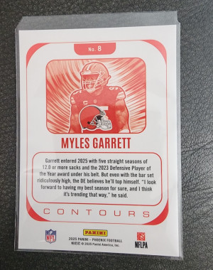 2025 Panini Phoenix Myles Garrett Contours back
