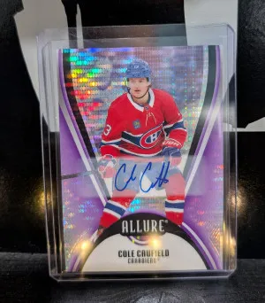 Cole Caufield Purple Diamond Auto 6/10 front