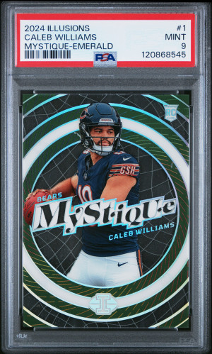 2024 Panini Illusions Mystique Caleb Williams Mystique-Emerald front
