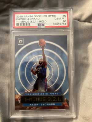 2019 Panini Donruss Optic T-Minus 3,2,1 Kawhi Leonard T-Minus 3,2,1-Holo front