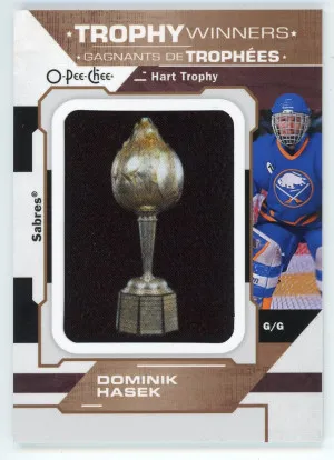 2021-22 O-Pee-Chee Dominik Hasek Trophy Winners Patch #P-64 front