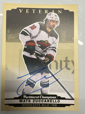 Mats Zuccarello, 2022-23 Parkhurst Champions Auto front