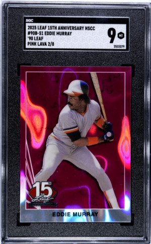 2025 Leaf 15th Anniversary Nscc Eddie Murray /8 SGC 9 front