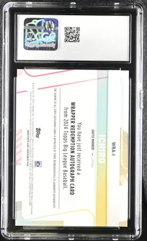 2024 Topps Big League Wrapper Redemption Autographs #WRA-I Ichiro CGC 10 back