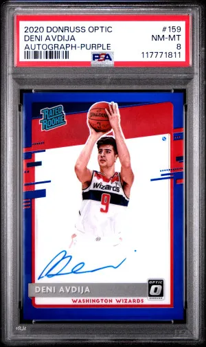 2020 Panini Donruss Optic Deni Avdija Autograph-Purple front