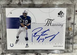 2002 Upper Deck SP Football Sign Of The TImes Autograph #ST-PM Peyton Manning front
