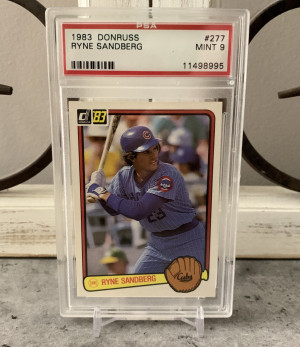 1983 Donruss Ryne Sandberg Rookie Card.  Card #277 front