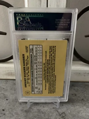 1985 Donruss Dwight Gooden Rookie Card.  Card #190 back