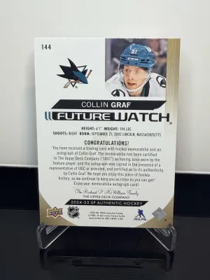 2024-25 Future Watch Auto Patch- Collin Graf back