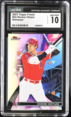 2021 Topps Finest #54 Shohei Ohtani CGC 10 front