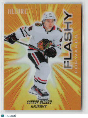 2025-26 Upper Deck Allure Hockey Flashy Forwards Connor Bedard #FF-14 Orange front