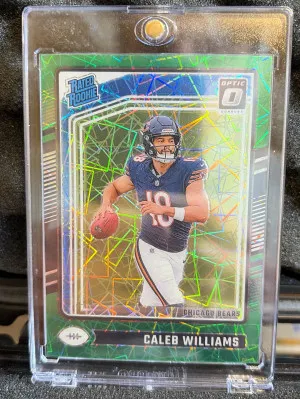2024 Panini Optic CALEB WILLIAMS GREEN VELOCITY RATED ROOKIE SSP front