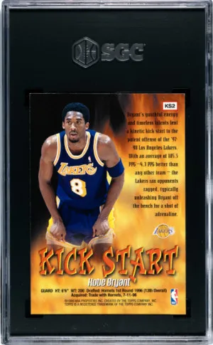 1998-99 Topps Basketball - Kobe Bryant - Kick Start SGC 9 back