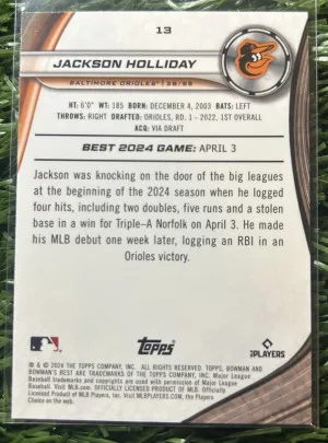 2024 Bowman's Best - Jackson Holliday #13 back
