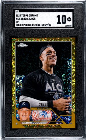 2023 Topps Chrome Aaron Judge SP SGC 10 front