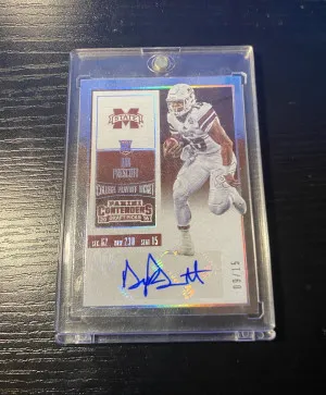 2016 Dak Prescott Contenders DP Rookie Auto /15 front