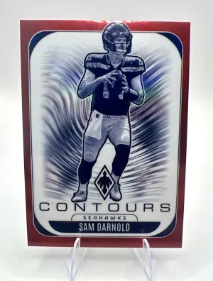 2025 Panini Phoenix - Contours Sam Darnold #29 Red /249 front