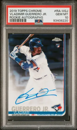 2019 Topps Chrome Vladimir Guerrero Jr. Rookie Autographs Psa 10 front