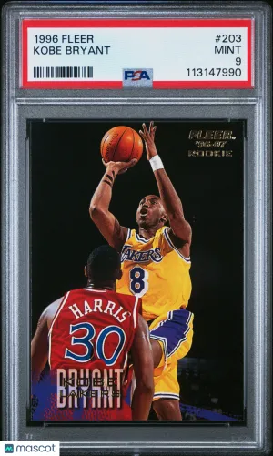 1996 Fleer Kobe Bryant #203 PSA 9 front