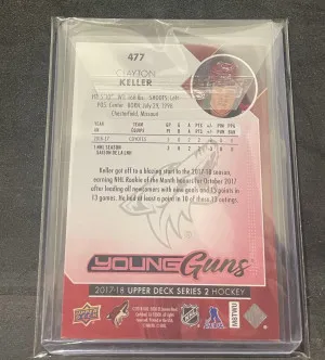 Clayton Keller Young Guns Exclusives /100 back