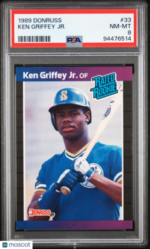 1989 Donruss Ken Griffey JR. #33 PSA 8 front