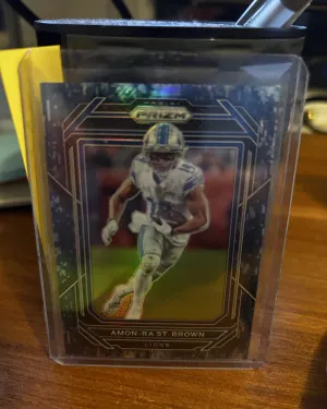2022 Panini Prizm Amon-Ra St. Brown #98 Blue Camo (04/25) 2nd Year front