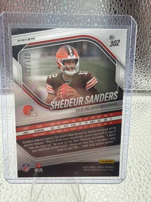 Shedeur Sanders Rookie back