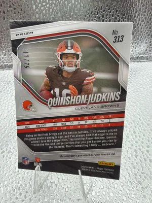 Quinshon Judkins Prizm Rookie Auto /75 back