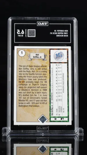 Ken Griffey Jr 1989 Upper Deck Star Rookie #1 back