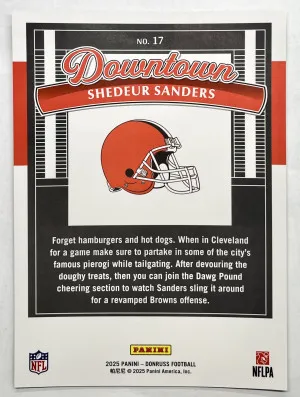 2025 Donruss Shedeur Sanders Downtown Jumbo back