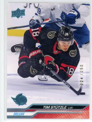 2023-24 Upper Deck #374 Tim Stutzle Deluxe /250 front