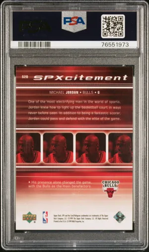 1999 Spx Spxcitement Michael Jordan back