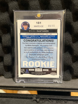 2015 Mikko Rantanen OPC White Ice Rookie Auto /99 back
