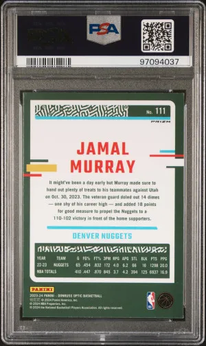 2023 Panini Donruss Optic Jamal Murray Red And Green Choice back