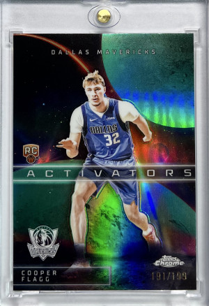 2025 Topps Chrome Cooper Flagg Activators Aqua Refractor /199 front