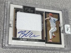 BUBBA CHANDLER 2024 Panini Three & Two PIRATES ROOKIE Relic AUTO /99 # PJA-BC front