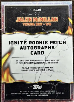 Jalen McMillan 2024 Resurgence Ignite Rookie Dual Jersey Auto #IPM-JM (RC) back