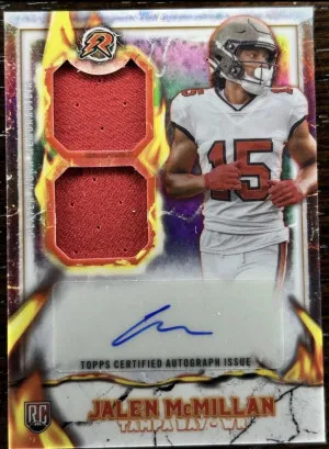 Jalen McMillan 2024 Resurgence Ignite Rookie Dual Jersey Auto #IPM-JM (RC) front