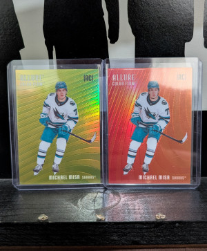 Michael Misa Rookie Color Flow 2 Card Lot front