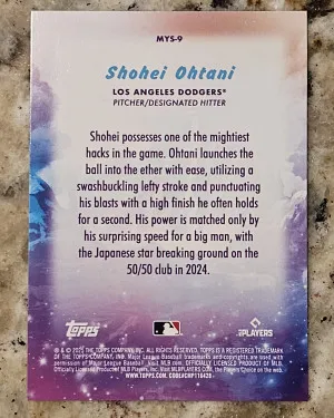 2025 Topps Mystical Shohei Ohtani back