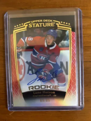 2024-25 Stature Lane Hutson Red Auto #50 (89/99) front