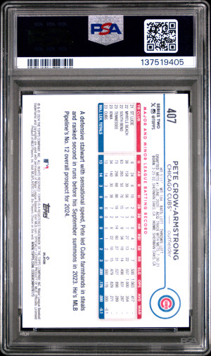 2024 Topps Pete Crow-Armstrong Yellow back