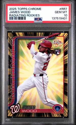 2025 Topps Chrome Radiating Rookies James Wood front