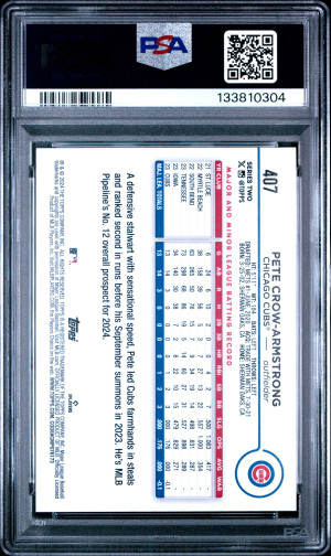 2024 Topps Pete Crow-Armstrong Gold Foil back