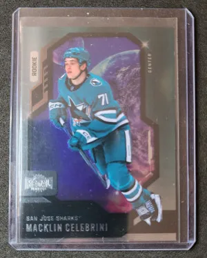 Macklin Celebrini Skybox Metal Universe Rookie front