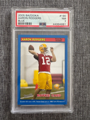 2005 Bazooka Aaron Rodgers Blue front