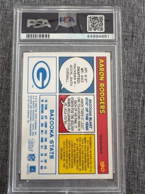 2005 Bazooka Aaron Rodgers Blue back